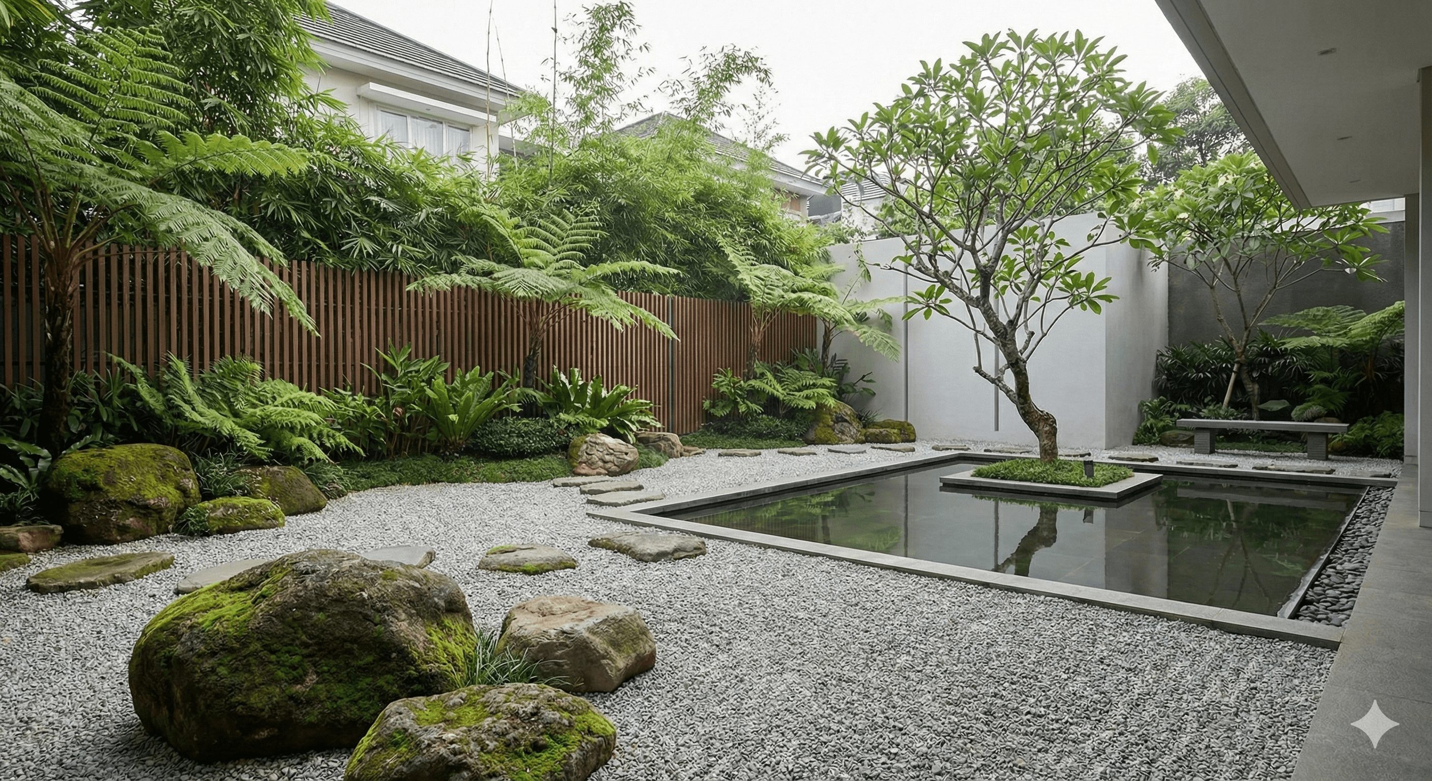 Garden path with colorful flowers